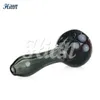 Hittn Glass Pipe Glass Smoking Hand Spoon Pipe American Colors WAG WAG DRY Herb Pocket Handpipe Glass Bong Tillbehör 4 tum