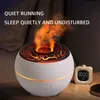 Humidifiers 2023 Aroma Diffuser Flame Volcano Humidifier Home Essential Oils Ultrasonic Mist Maker Jellyfish Fragrance Fogger Night Light YQ240122