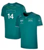 F1 2024 Oficjalny kierowca zespołu T-shirt Formuła 1 wyścigowa koszula polo krótkie fanów SAM SAME MODE MODY Zielone koszulka koszulka