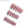 False Nails 10 Pcs Wearing False Nails Fake Nails Pure Handmade Bayberry Crushed Ice Complimentary Nail Enhancement Kit Q240122