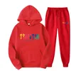 Survêtement de mode pour hommes / femmes de la marque Trapstar imprimé Sportswear hommes 50 couleurs chaud deux pièces ensemble sweat à capuche ample pantalon de jogging