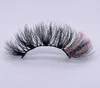 Färg Eyelash Faux Mink 3D Fake Lashes Natural Long Colored Lash Eyelashes Party Makeup Kit Colorful False Eye Lashes3802426