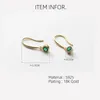 Brincos de balanço La Monada Silver Woman retro elegante Ear piercing 925 Mulheres redondas de Sterling Green Green Green