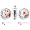 Mirrors 3x/5x/10x Led 2face Folding Magnifying Makeup Mirror 360 Degree Swivel Cosmetic Mirror Bathroom Vanity Mirror with Light Makeup