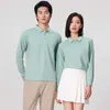 Plain Long Sleeve Polo Shirt Men Women Solid 3 Buttons Lapel T Shirts Autumn Winter Golf Polos Regular Mens Tops Clothing Custom