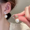 Dangle Earrings 2024 Korean Exquisite Heart Crystal Senior Drop Luxury Fashion Pearl Butterfly Women Jewelry Girls