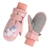 Winter Warme Baby Kinder Handschuhe Wasserdicht Winddicht Dicke Plüsch Handschuhe Cartoon Thermo Gepolsterte Fäustling für 2-10Y Kinder 240118