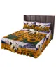 Bed Skirt Sunflower Panda Elastic Fitted Bedspread With Pillowcases Protector Mattress Cover Bedding Set Sheet