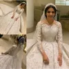 Stunningbride 2024 Abiti da sposa con applicazioni di lusso con abito da ballo Plus Size Corte dei treni Perline Abiti da sposa vintage con velo abbinato