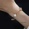 Designer van Clover smycken Fyra Leaf Clover Armband Cleef Cleef Armband Jewlery Rose Gold For Woman Luxury Silver Charm Braclet With Box