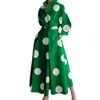 2024 Nouvelle robe de designer pour femmes Mode à manches longues Col en V Robe imprimée Robe élégante Robe de créateur Tenues Jupe pour femmes de loisirs Women's topU9AZ