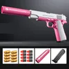 Pistol Manual EVA Soft Bullet Foam Darts Shell Ejection Toy Gun Blaster Firing With Silencer Bullets For Children Kid Adult CS Fighting Outdoor Games 009