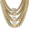 6-18mm Breed Rvs Cubaanse Miami Kettingen Kettingen Cz Zirkoon Box Lock Grote Zware Gouden Ketting hiphop Sieraden 9M9R