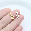 Charms 10 stks Groothandel Roestvrij Staal Hoge Kwaliteit Mirro Polish Snake Vrouwen Charm Hanger DIY Ketting Armbanden Unfading Kleurloos