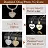 Ожерелья на заказ, подвески с изображением сердца, ожерелье с бриллиантами, ювелирные изделия в стиле хип-хоп, медальон со льдом, сердце, фото кулон, ожерелье