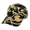 Bola bonés Noisydesigns luxo ouro floral impressão branco boné de beisebol unisex chapéu mulheres homens ao ar livre ajustável casal snapback osso