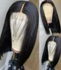 Термостойкий короткий парик на шнуровке в стиле боб, синтетический для чернокожих женщин, связанный вручную, предварительно выщипанный, с натуральной линией волос, 14 дюймов9383117