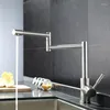 Kökskranar kranar rostfritt stål blyfri fällbara handfat kransträngbar svängarm 360 graders svängbar pip kallt vattenblandare