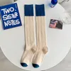 Women Socks Knitting Cotton Stockings Japanese Style Striped School Students Knee Sweet Girls Kawaii Long