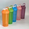 Waterfles 600 ml Eiwitshakerfles Eiwitpoeder Shake Cup voor Gym Ffitness Shaker Schaal Draagbare waterfles Slushy Cup 240122