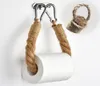 Retro Kitchen Roll Paper Accessory Towel Hanging Rope Toilet Paper Holder Stainless Steel Bathroom Decor Rack Holders6323513