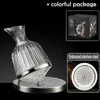 360 Rotating Wine Decanter Tumbler 1500ml Dispenser Crystal Glass Bottle Aerator Mirror Jug Gift Bar Decoration 240122