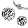 Breloques en argent Sterling imprimé léopard zèbre, adaptées au Bracelet Original, pendentif perle pour femmes, bijoux fins, cadeau, nouvelle collection 2022