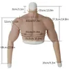 Accessoires de costumes Cosplay Muscle supérieur Hommes Costume avec bras Vaisseaux sanguins Extensible Silicone Faux Poitrine pour Crossdresser Transgenre Bords Minces