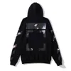 Offs Brand Hoodie White& Black 2024 %60 Off Style Trendy Fashion Sweater Painted Arrow Crow Stripe Loose Hoodies Men's and Women's Coatjqm1off 1MYT