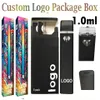 Confezione personalizzata per penna Vape Baccelli da 1 ml 2 ml 3 ml 6 ml Sigarette elettroniche usa e getta Carrelli per olio denso Batteria ricaricabile 280 mAh Logo personalizzato Punte a scatto vuote Sacchetti per vaporizzatore