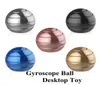 5 Colors Gyroscope Ball Desktop Toy Vortecon Kinetic 4.5cm Stress Relief Aluminium Alloy Toys Novelty Items CCA11429-B 60pcs6249250