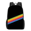 Bags Fashion Art Rainbow Print School Bags for Teenager Girls Boys Children Bookbags Student Daily Storage Backpacks Travel Rucksacks