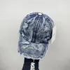 Ball Caps CINESSD Advanced Washed Denim With Hole Baseball Cap 2024 Men's And Women's Handsome Fashion All-Match Small Peaked