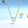 Sets Kuololit 2CT Kissen Moissanit Halsketten für Frauen 925 Sliver Sterling Heart Birne Asscher Anhänger mit Kette für Weihnachtsgeschenk