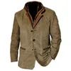 Jaqueta masculina do vintage outono inverno novo quente masculino outerwear roupas moda casaco de couro artificial para homens casacos de manga longa