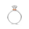 Luster Jewelry Best Selling Fashion 18k White Gold Wedding Rings with Vvs 1ct Lab Grown Diamond