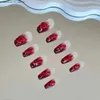 偽のネイルアートフェイクネイルウィットクリスマスガールホットギフトセットuas posizas faux ongles fantaisie q240122