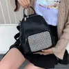 Style sac à dos véritable en cuir femme 2021 mode tendance diamant petite texture haute texture à épaule douce sac à main 284n