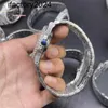 Ap Moissanit Herrenuhren Automatik Vvs Silber Diamanten bestehen den Test Automatisches Uhrwerk Beliebte Herrenuhren Armbanduhr mit silbernem Zifferblatt und Armband und großer Lünette