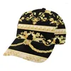 Bola bonés Noisydesigns luxo ouro floral impressão branco boné de beisebol unisex chapéu mulheres homens ao ar livre ajustável casal snapback osso