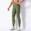 Capris High midja Push Up Sporty Leggings Woman Riding Pants Solid Color Stretch Leging With Pocket Workout Fitness Running Leggins