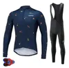 Conjuntos de carreras 9D GEL PAD 2024 Pro Team Morvelo Manga larga Ciclismo Jersey Pantalones Conjunto Ropa de otoño Jerseys de bicicleta de carretera Kits de babero