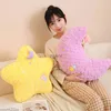 Pluszowe lalki INS Kawaii Moon Star Plush Throw Pillow Toy Cute Pchane kreskówki Pluszcze miękka poduszka anime zabawka dla dziewcząt urodzinowy prezent