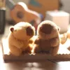 Poupées en peluche mignon Capibara Kapibara peluche jouet dessin animé cochon d'inde pendentif doux en peluche poupée porte-clés sac à dos sac de voiture porte-clés décor enfant cadeau