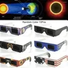 Sunglasses 10Pcs Direct View Of The Sun Solar Eclipse Glasses Anti-uv Random Color Safety Shade Protects Eyes 3D Paper