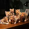 Poupées en peluche 3 postures, jouets en peluche léopard, Simulation mignonne, modèles de guépard, ours en peluche, Animal doux, décoration de chambre de bébé, cadeau mignon