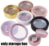 Round Eyelashes Case Lashes Storage Box Empty Reusable Lashes Packaging Box Trays Eye Lash Tray Clear Box3082778