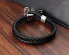 Charm Bracelets Special Design Snake Chain Magnetic Buckle Genuine Leather Bracelet For Men Unisex Jewelry Accessories Birthday Party Gift