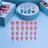 FALSE NAILS NAVOLUTION 24 st/set DIY Manicure Wearable Fake Nails Press On Löstagbara färdiga naglar Ballet Square Head Mandel Short Q240122