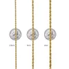 Wholesale 1.5mm 3mm 4mm 18k Solid Gold Fill Rope Chain Mens 925 Sterling Silver Plated 14k Yellow Rose Gold Necklace Rope Chain